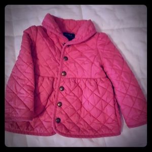 Quilted pink coat